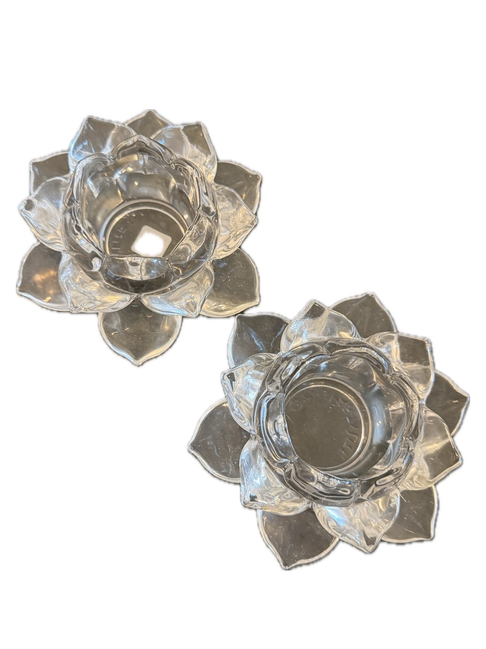 PartyLite Crystal Lotus Flower Tea Light Holders